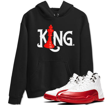 12s Cherry shirt to match jordans Chess King sneaker tees AJ12 Retro Cherry SNRT sneaker Release Tees unisex cotton Black 1 crew neck shirt