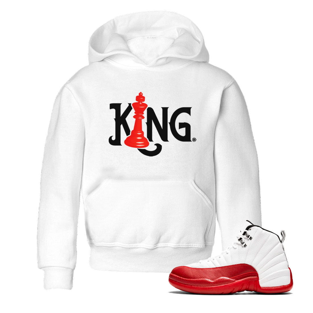 12s Cherry shirt to match jordans Chess King sneaker tees AJ12 Retro Cherry SNRT sneaker release tees baby toddler White 1 cotton Shirt