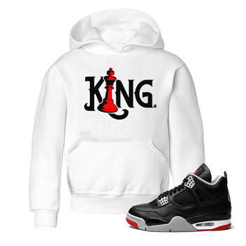 Air Jordan 4 Bred Reimagined shirt to match jordans Chess King sneaker shirts AJ4 Bred Reimagined SNRT Sneaker Tees baby toddler White 1 cotton Shirt