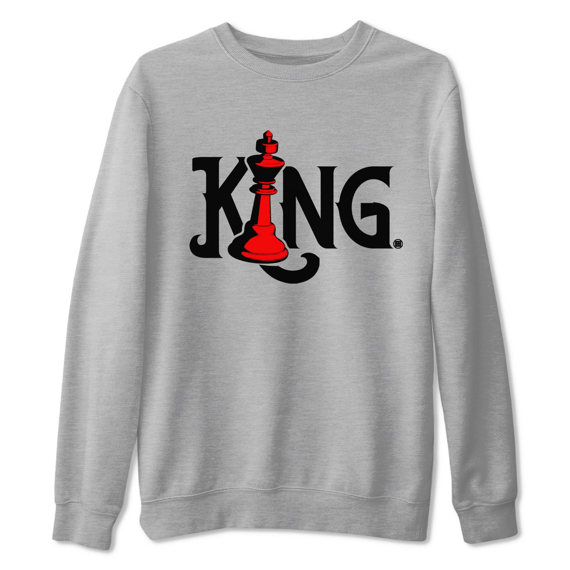 Air Jordan 4 Bred Reimagined shirt to match jordans Chess King sneaker shirts AJ4 Bred Reimagined SNRT Sneaker Tees unisex crew neck cotton Heather Grey 2 crew neck shirt
