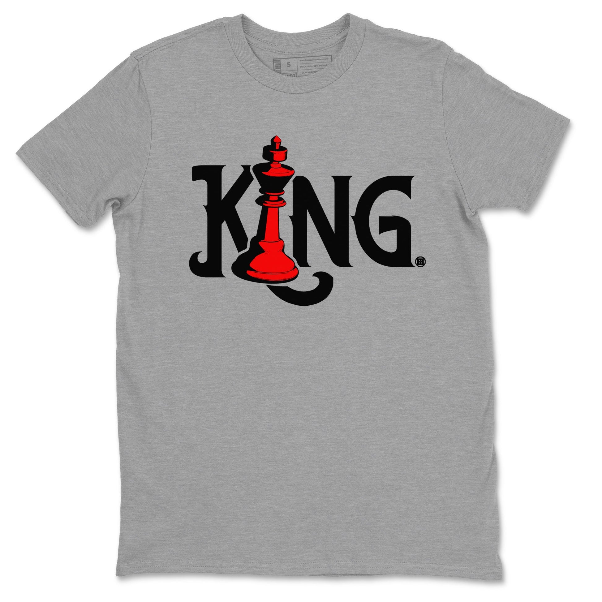 Air Jordan 4 Bred Reimagined shirt to match jordans Chess King sneaker shirts AJ4 Bred Reimagined SNRT Sneaker Tees unisex crew neck cotton Heather Grey 2 crew neck shirt