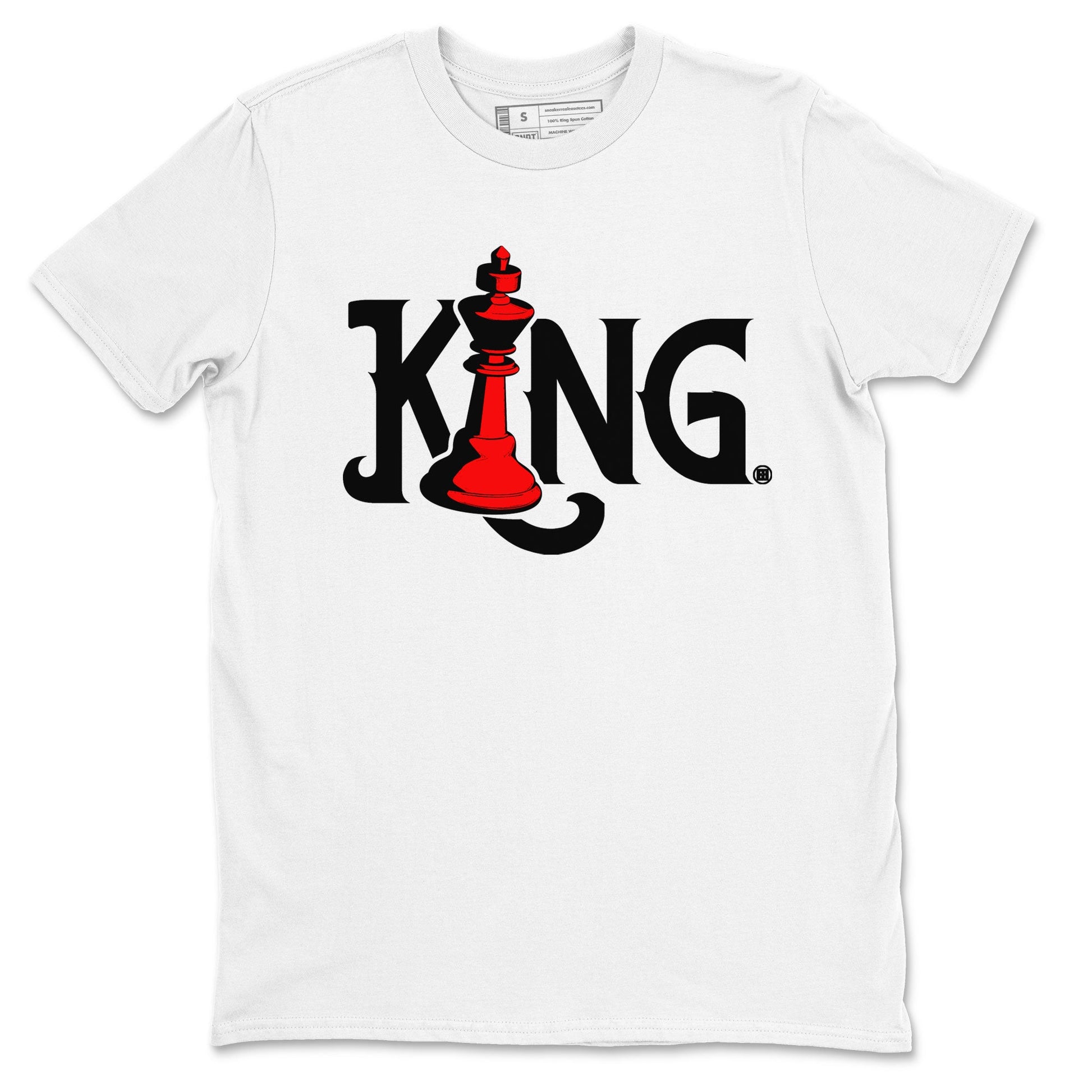 Air Jordan 4 Bred Reimagined shirt to match jordans Chess King sneaker shirts AJ4 Bred Reimagined SNRT Sneaker Tees unisex crew neck cotton White 2 crew neck shirt