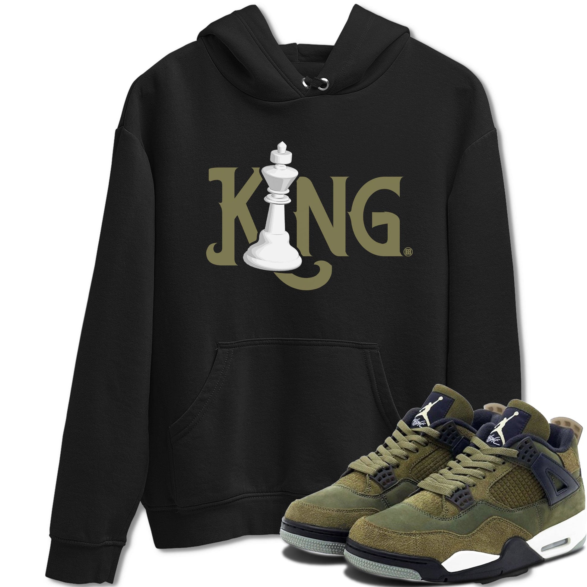 Air Jordan 4 Medium Olive shirt to match jordans Chess King sneaker tees 4s Medium Olive SNRT Sneaker Tees Unisex Streetwear Clothing Black 1 T-Shirt