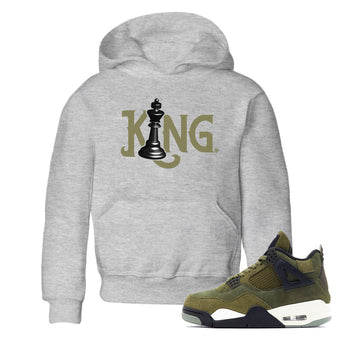 Air Jordan 4 Medium Olive shirt to match jordans Chess King sneaker tees 4s Medium Olive SNRT Sneaker Tees Baby Toddler Heather Grey 1 T-Shirt