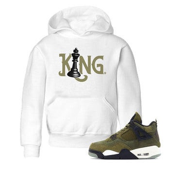 Air Jordan 4 Medium Olive shirt to match jordans Chess King sneaker tees 4s Medium Olive SNRT Sneaker Tees Baby Toddler White 1 T-Shirt