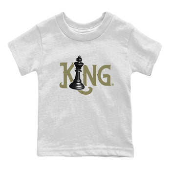 Air Jordan 4 Medium Olive shirt to match jordans Chess King sneaker tees 4s Medium Olive SNRT Sneaker Tees Baby Toddler White 2 T-Shirt