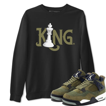 Air Jordan 4 Medium Olive shirt to match jordans Chess King sneaker tees 4s Medium Olive SNRT Sneaker Tees Unisex Streetwear Clothing Black 1 T-Shirt