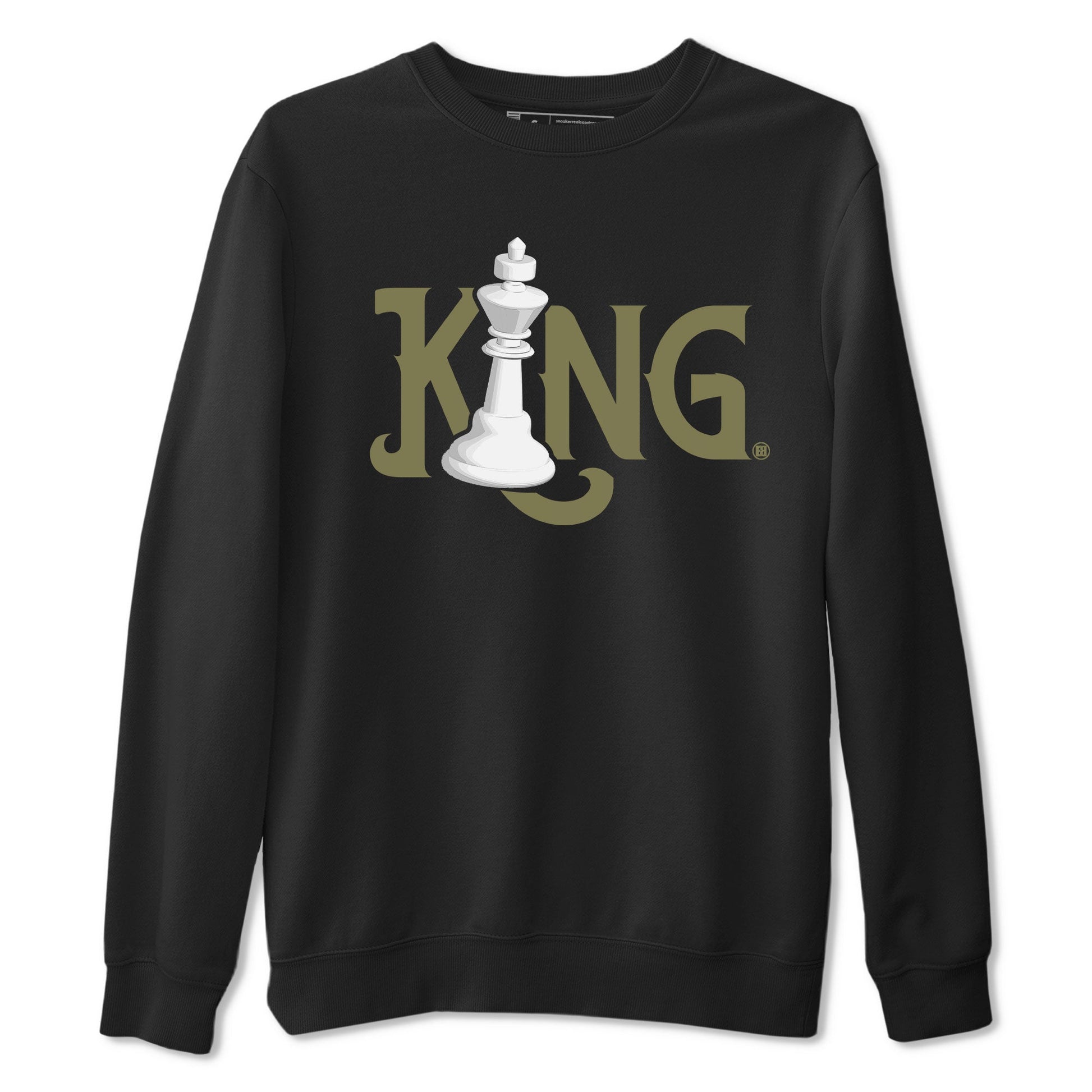 Air Jordan 4 Medium Olive shirt to match jordans Chess King sneaker tees 4s Medium Olive SNRT Sneaker Tees Unisex Streetwear Clothing Black 2 T-Shirt