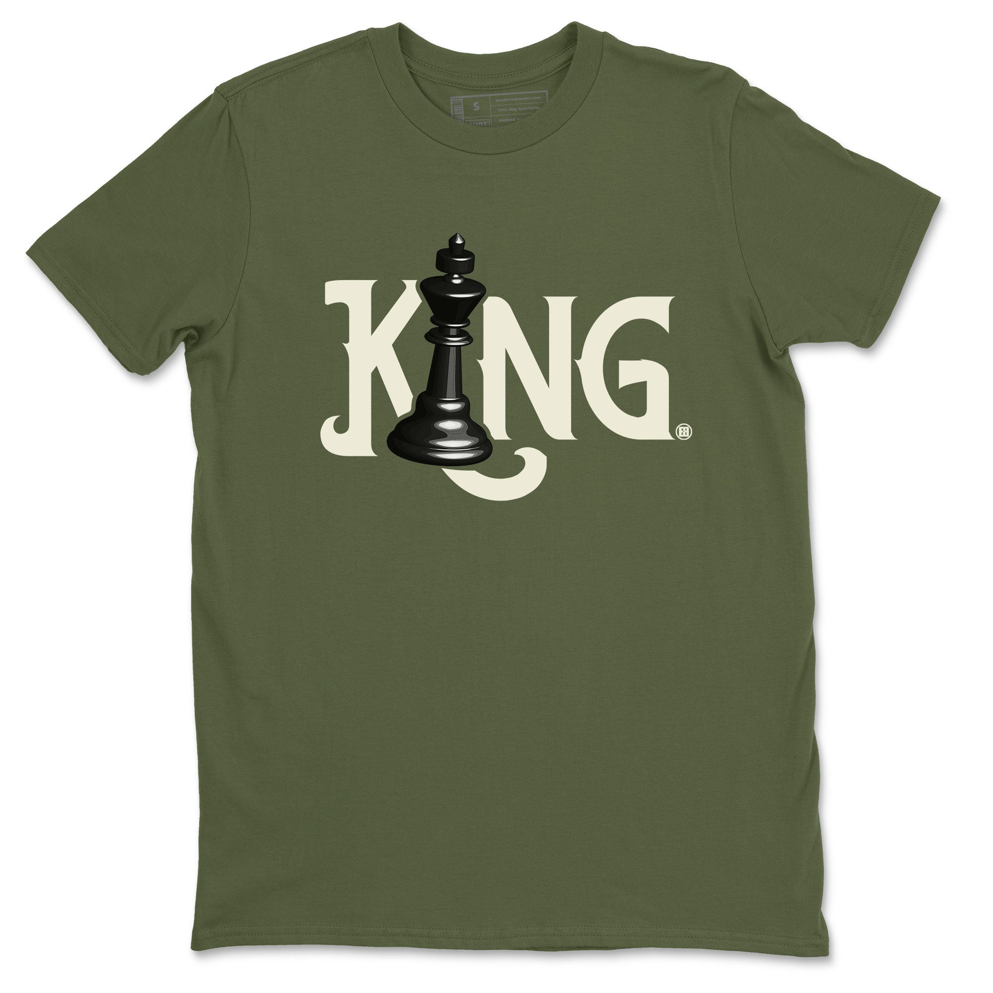 Air Jordan 4 Medium Olive shirt to match jordans Chess King sneaker tees 4s Medium Olive SNRT Sneaker Tees Unisex Streetwear Clothing Military Green 2 T-Shirt