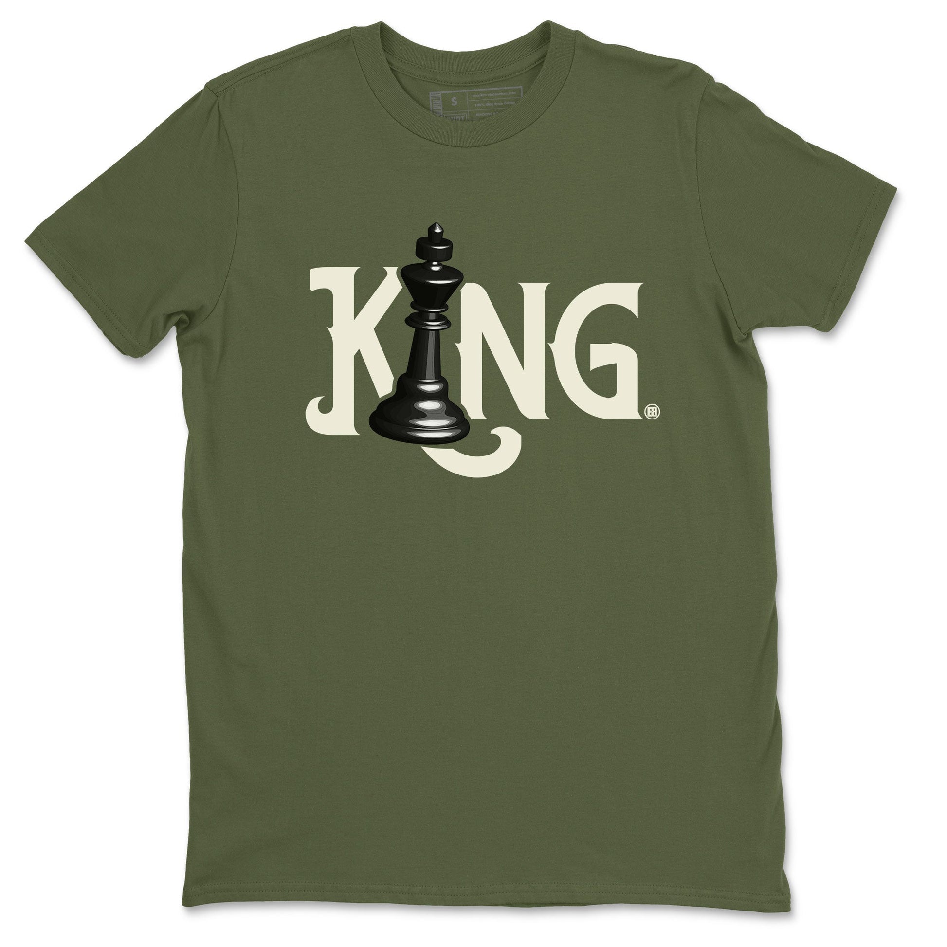 Air Jordan 4 Medium Olive shirt to match jordans Chess King sneaker tees 4s Medium Olive SNRT Sneaker Tees Unisex Streetwear Clothing Military Green 2 T-Shirt