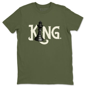 Air Jordan 4 Medium Olive shirt to match jordans Chess King sneaker tees 4s Medium Olive SNRT Sneaker Tees Unisex Streetwear Clothing Military Green 2 T-Shirt