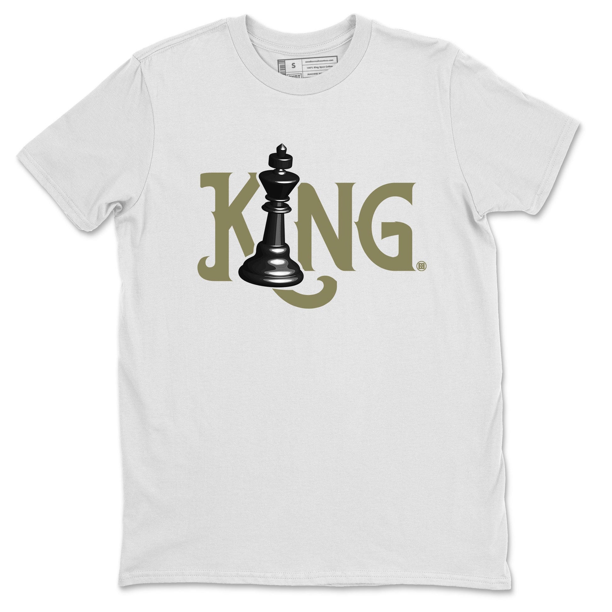 Air Jordan 4 Medium Olive shirt to match jordans Chess King sneaker tees 4s Medium Olive SNRT Sneaker Tees Unisex Streetwear Clothing White 2 T-Shirt