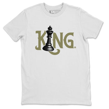 Air Jordan 4 Medium Olive shirt to match jordans Chess King sneaker tees 4s Medium Olive SNRT Sneaker Tees Unisex Streetwear Clothing White 2 T-Shirt