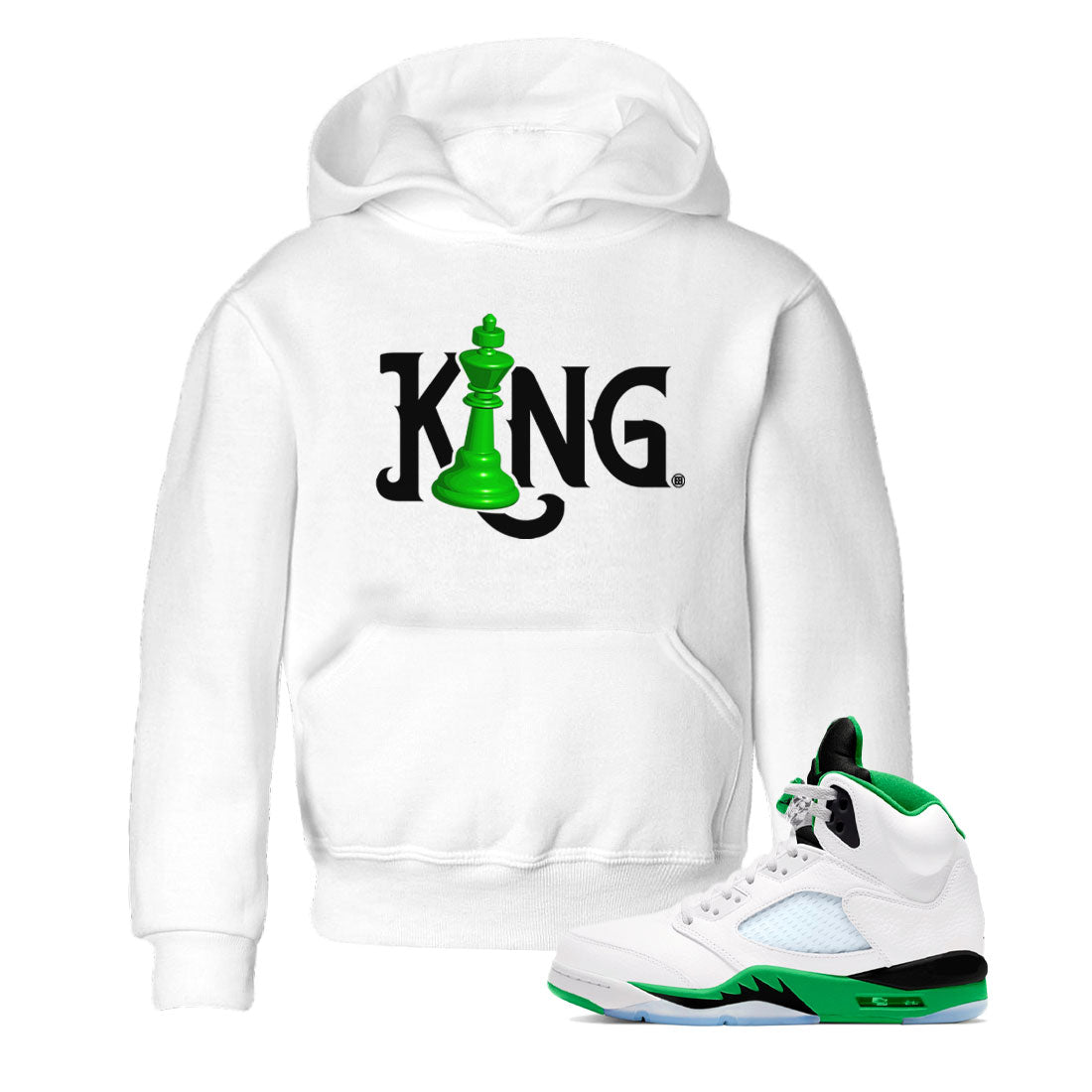 Air Jordan 5 Lucky Green shirt to match jordans Chess King sneaker match tee AJ5 Lucky Green SNRT Sneaker Tees baby toddler White 1 cotton Shirt