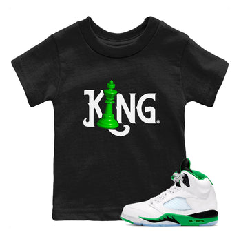 Air Jordan 5 Lucky Green shirt to match jordans Chess King sneaker match tee AJ5 Lucky Green SNRT Sneaker Tees baby toddler Black 1 cotton Shirt