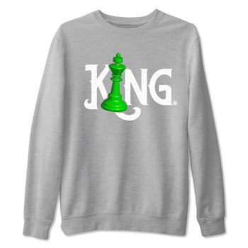 Air Jordan 5 Lucky Green shirt to match jordans Chess King sneaker match tee AJ5 Lucky Green SNRT Sneaker Tees unisex cotton Heather Grey 2 crew neck shirt