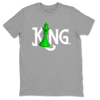 Air Jordan 5 Lucky Green shirt to match jordans Chess King sneaker match tee AJ5 Lucky Green SNRT Sneaker Tees unisex cotton Heather Grey 2 crew neck shirt