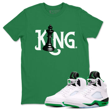 Air Jordan 5 Lucky Green shirt to match jordans Chess King sneaker match tee AJ5 Lucky Green SNRT Sneaker Tees unisex cotton Kelly Green 1 crew neck shirt