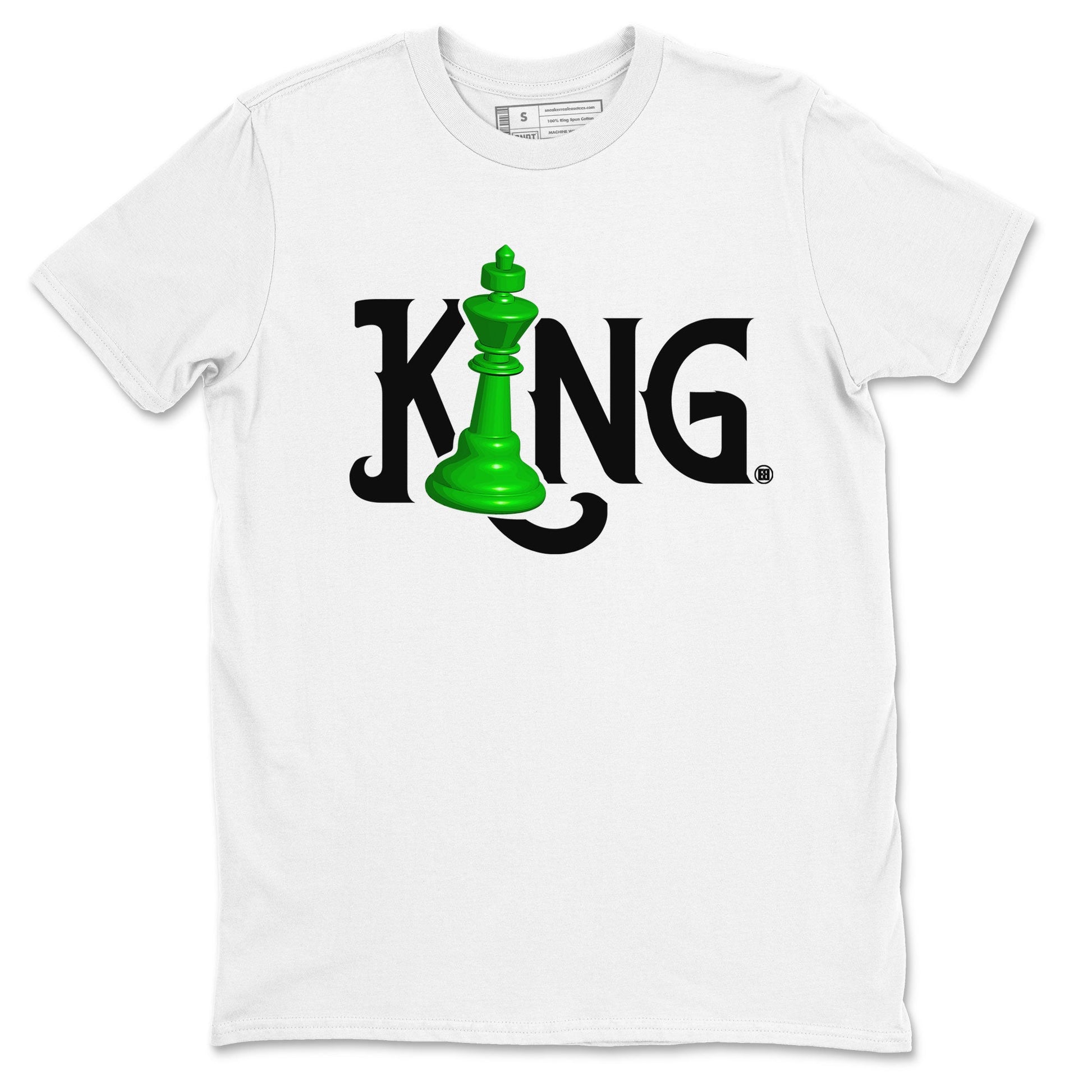 Air Jordan 5 Lucky Green shirt to match jordans Chess King sneaker match tee AJ5 Lucky Green SNRT Sneaker Tees unisex cotton White 2 crew neck shirt