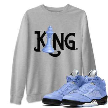 Jordan 5 UNC Sneaker Match Tees Chess King Sneaker Tees Jordan 5 UNC SNRT Sneaker Tees Unisex Shirts