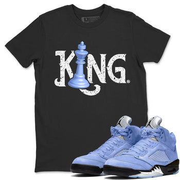 Jordan 5 UNC Sneaker Match Tees Chess King Sneaker Tees Jordan 5 UNC SNRT Sneaker Tees Unisex Shirts
