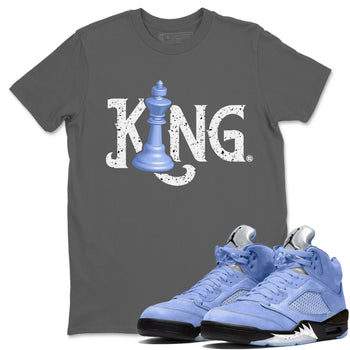 Jordan 5 UNC Sneaker Match Tees Chess King Sneaker Tees Jordan 5 UNC SNRT Sneaker Tees Unisex Shirts