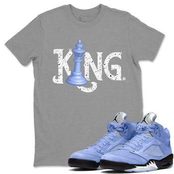 Jordan 5 UNC Sneaker Match Tees Chess King Sneaker Tees Jordan 5 UNC SNRT Sneaker Tees Unisex Shirts