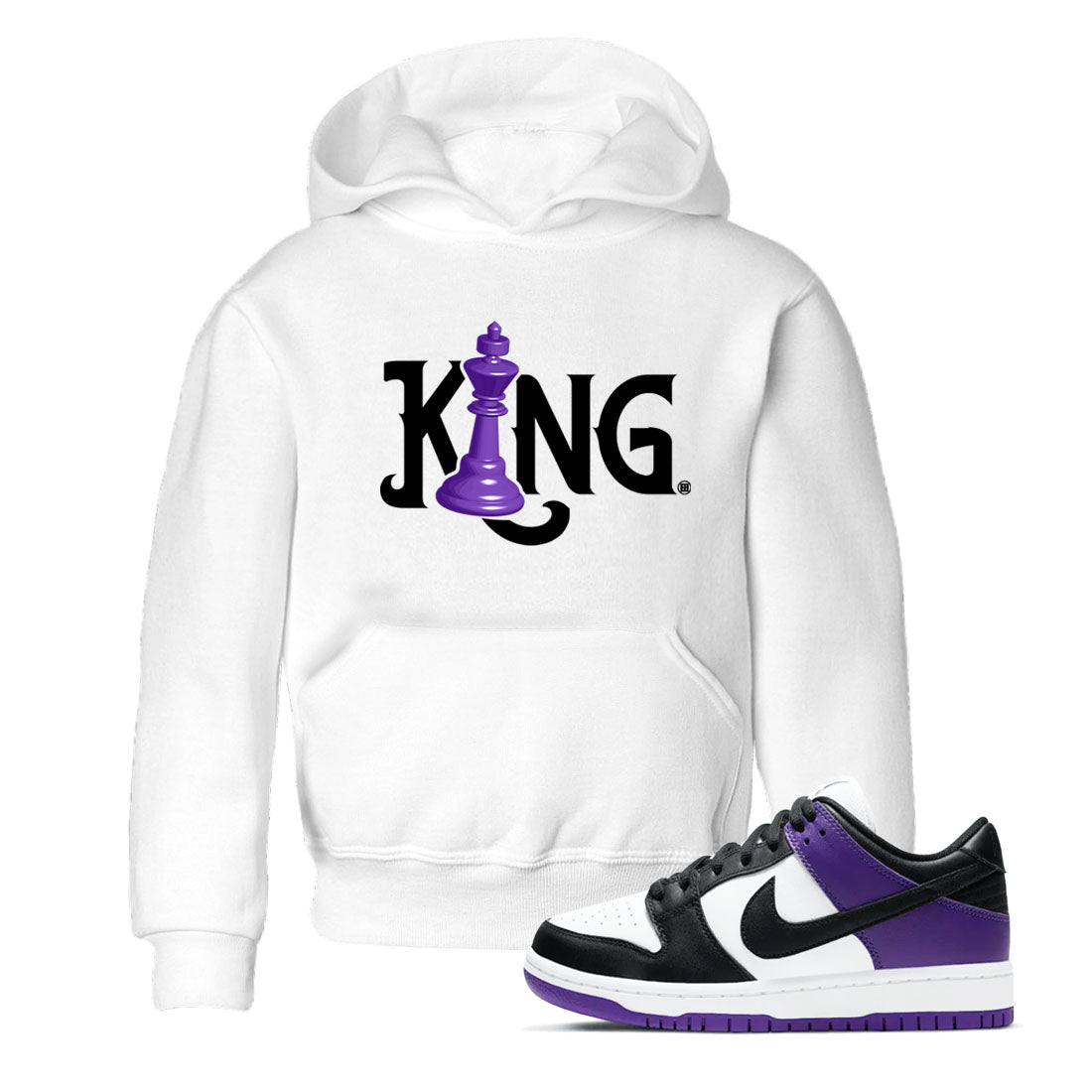 Nike SB Dunk Low Court Purple Shirt To Match Jordans Chess King Streetwear Fashion Dunk Low Court Purple SNRT sneaker release tees baby toddler White 1 cotton Shirt