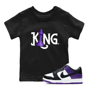 Nike SB Dunk Low Court Purple Shirt To Match Jordans Chess King Streetwear Fashion Dunk Low Court Purple SNRT sneaker release tees baby toddler Black 1 cotton Shirt