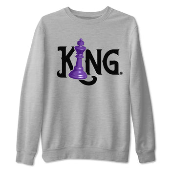 Nike SB Dunk Low Court Purple Shirt To Match Jordans Chess King Streetwear Fashion Dunk Low Court Purple SNRT Sneaker Release Tees unisex cotton Heather Grey 2 crew neck shirt