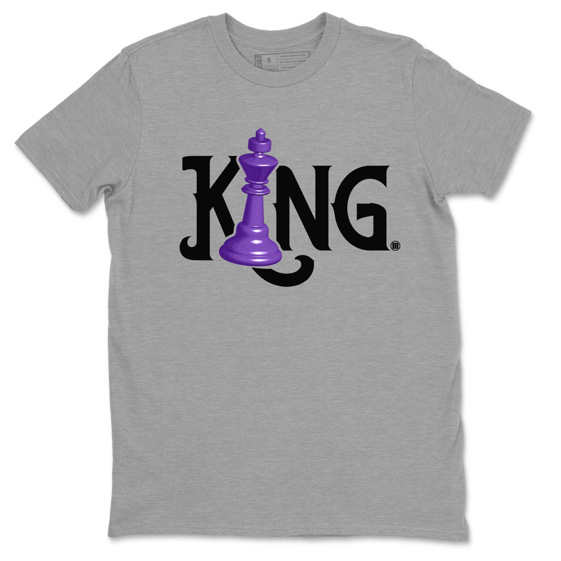 Nike SB Dunk Low Court Purple Shirt To Match Jordans Chess King Streetwear Fashion Dunk Low Court Purple SNRT Sneaker Release Tees unisex cotton Heather Grey 2 crew neck shirt