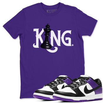 Nike SB Dunk Low Court Purple Shirt To Match Jordans Chess King Streetwear Fashion Dunk Low Court Purple SNRT Sneaker Release Tees unisex cotton Purple 1 crew neck shirt