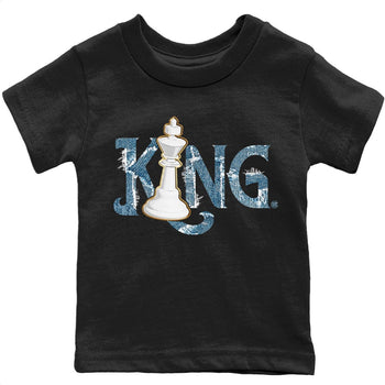 Jordan 1 Denim Sneaker Match Tees Chess King Sneaker Tees Jordan 1 Denim Sneaker Release Tees Kids Shirts