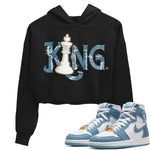 Jordan 1 Denim Sneaker Match Tees Chess King Sneaker Tees Jordan 1 Denim Sneaker Release Tees Women's Shirts