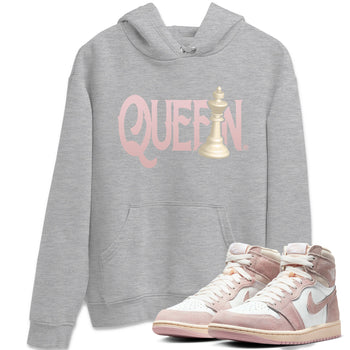 Air Jordan 1 Washed Pink Sneaker Match Tees Chess Queen Sneaker Tees Air Jordan 1 High OG WMNS Washed Pink Sneaker Release Tees Unisex Shirts Heather Grey 1
