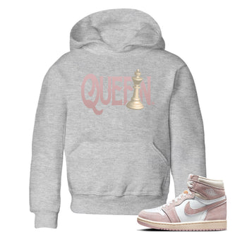 Air Jordan 1 Washed Pink Sneaker Match Tees Chess Queen Sneaker Tees Air Jordan 1 High OG WMNS Washed Pink Sneaker Release Tees Kids Shirts Heather Grey 1