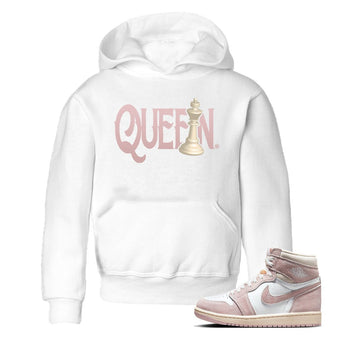 Air Jordan 1 Washed Pink Sneaker Match Tees Chess Queen Sneaker Tees Air Jordan 1 High OG WMNS Washed Pink Sneaker Release Tees Kids Shirts White 1