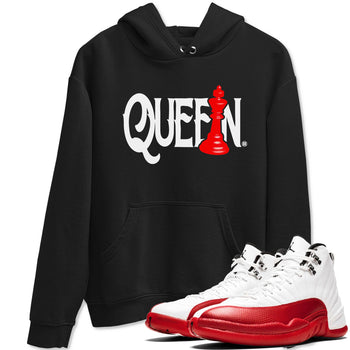 12s Cherry shirt to match jordans Chess Queen sneaker tees AJ12 Retro Cherry SNRT sneaker Release Tees unisex cotton Black 1 crew neck shirt
