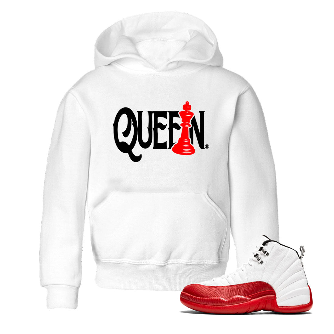 12s Cherry shirt to match jordans Chess Queen sneaker tees AJ12 Retro Cherry SNRT sneaker release tees baby toddler White 1 cotton Shirt
