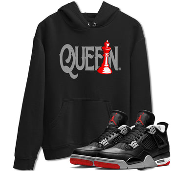 Air Jordan 4 Bred Reimagined shirt to match jordans Chess Queen sneaker shirts AJ4 Bred Reimagined SNRT Sneaker Tees unisex crew neck cotton Black 1 crew neck shirt
