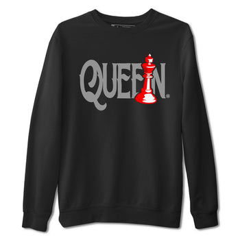 Air Jordan 4 Bred Reimagined shirt to match jordans Chess Queen sneaker shirts AJ4 Bred Reimagined SNRT Sneaker Tees unisex crew neck cotton Black 2 crew neck shirt