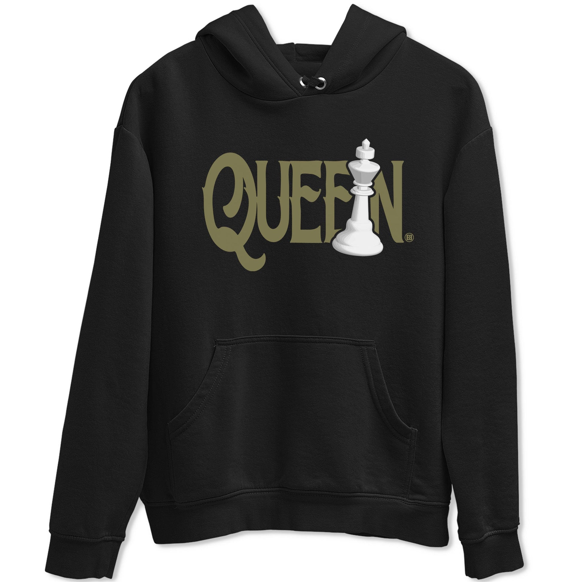 Air Jordan 4 Medium Olive shirt to match jordans Chess Queen sneaker tees 4s Medium Olive SNRT Sneaker Tees Unisex Streetwear Clothing Black 2 T-Shirt