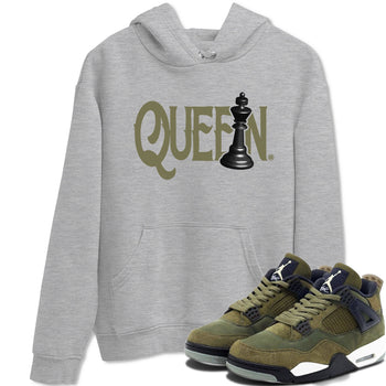 Air Jordan 4 Medium Olive shirt to match jordans Chess Queen sneaker tees 4s Medium Olive SNRT Sneaker Tees Unisex Streetwear Clothing Heather Grey 1 T-Shirt