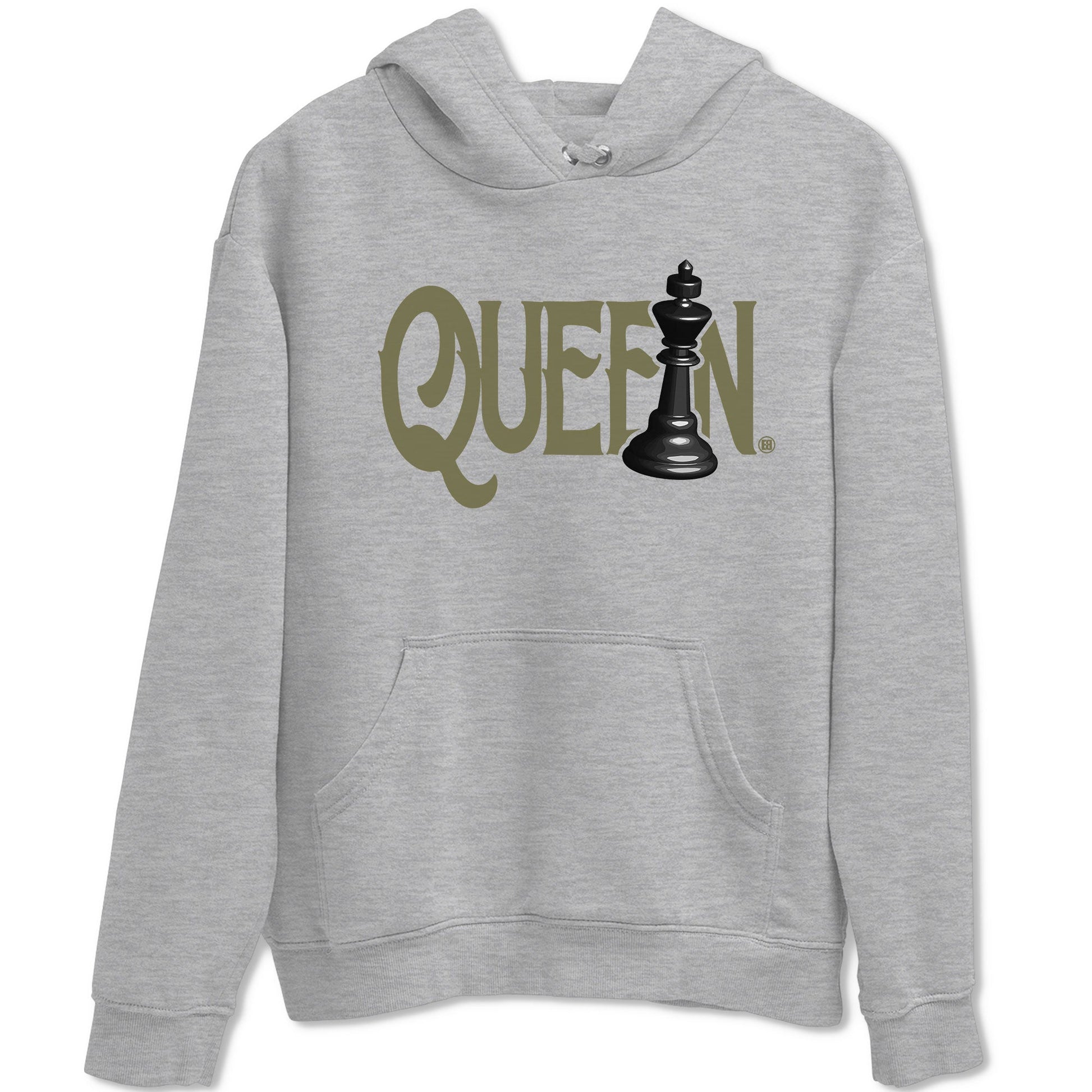 Air Jordan 4 Medium Olive shirt to match jordans Chess Queen sneaker tees 4s Medium Olive SNRT Sneaker Tees Unisex Streetwear Clothing Heather Grey 2 T-Shirt