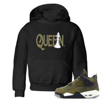 Air Jordan 4 Medium Olive shirt to match jordans Chess Queen sneaker tees 4s Medium Olive SNRT Sneaker Tees Baby Toddler Black 1 T-Shirt