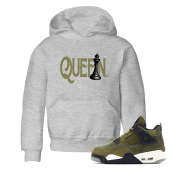 Air Jordan 4 Medium Olive shirt to match jordans Chess Queen sneaker tees 4s Medium Olive SNRT Sneaker Tees Baby Toddler Heather Grey 1 T-Shirt