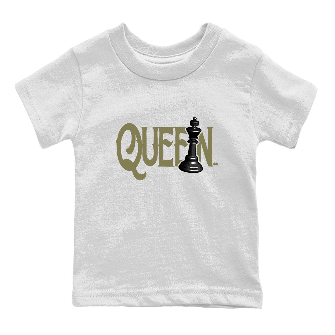 Air Jordan 4 Medium Olive shirt to match jordans Chess Queen sneaker tees 4s Medium Olive SNRT Sneaker Tees Baby Toddler White 2 T-Shirt