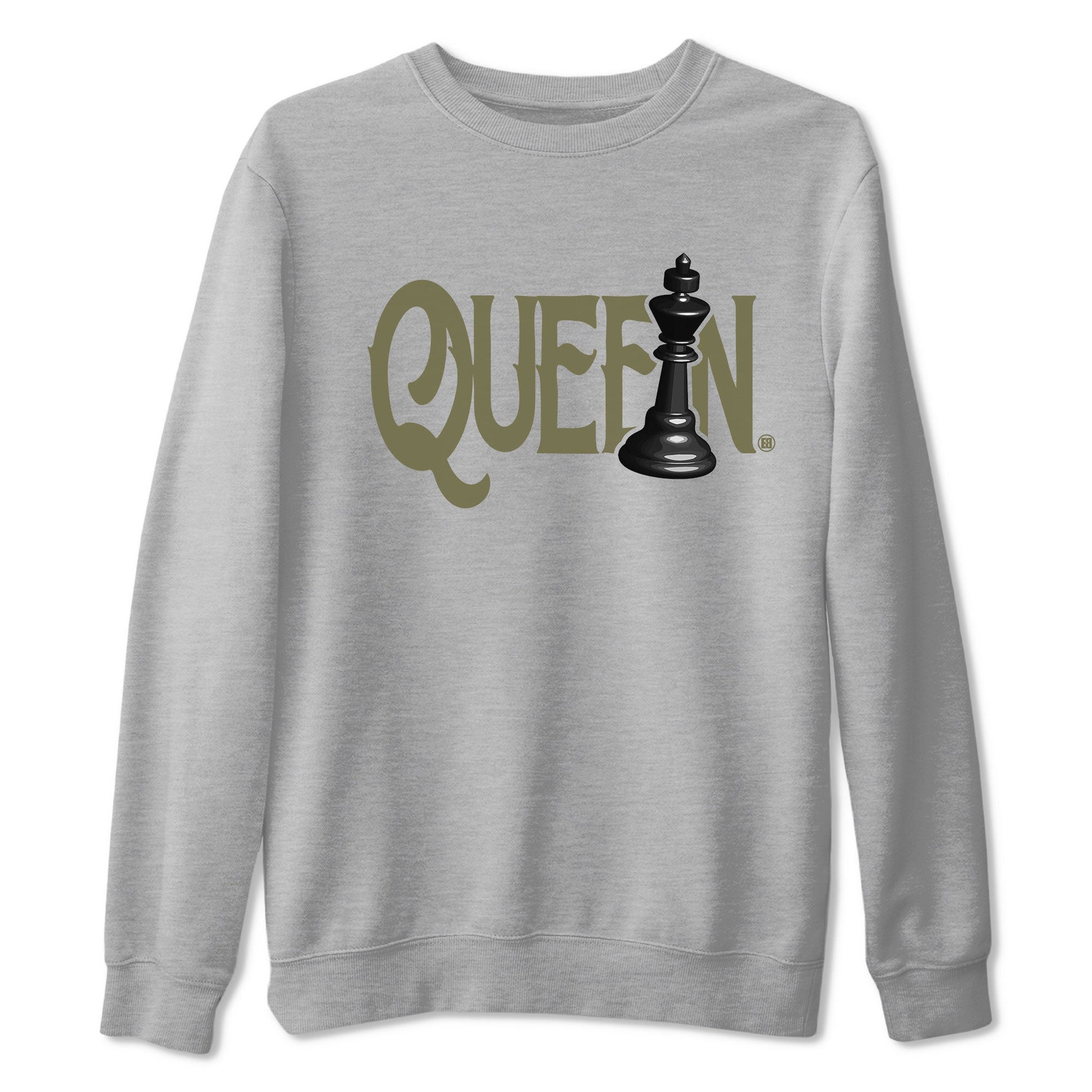 Air Jordan 4 Medium Olive shirt to match jordans Chess Queen sneaker tees 4s Medium Olive SNRT Sneaker Tees Unisex Streetwear Clothing Heather Grey 2 T-Shirt