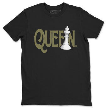 Air Jordan 4 Medium Olive shirt to match jordans Chess Queen sneaker tees 4s Medium Olive SNRT Sneaker Tees Unisex Streetwear Clothing Black 2 T-Shirt