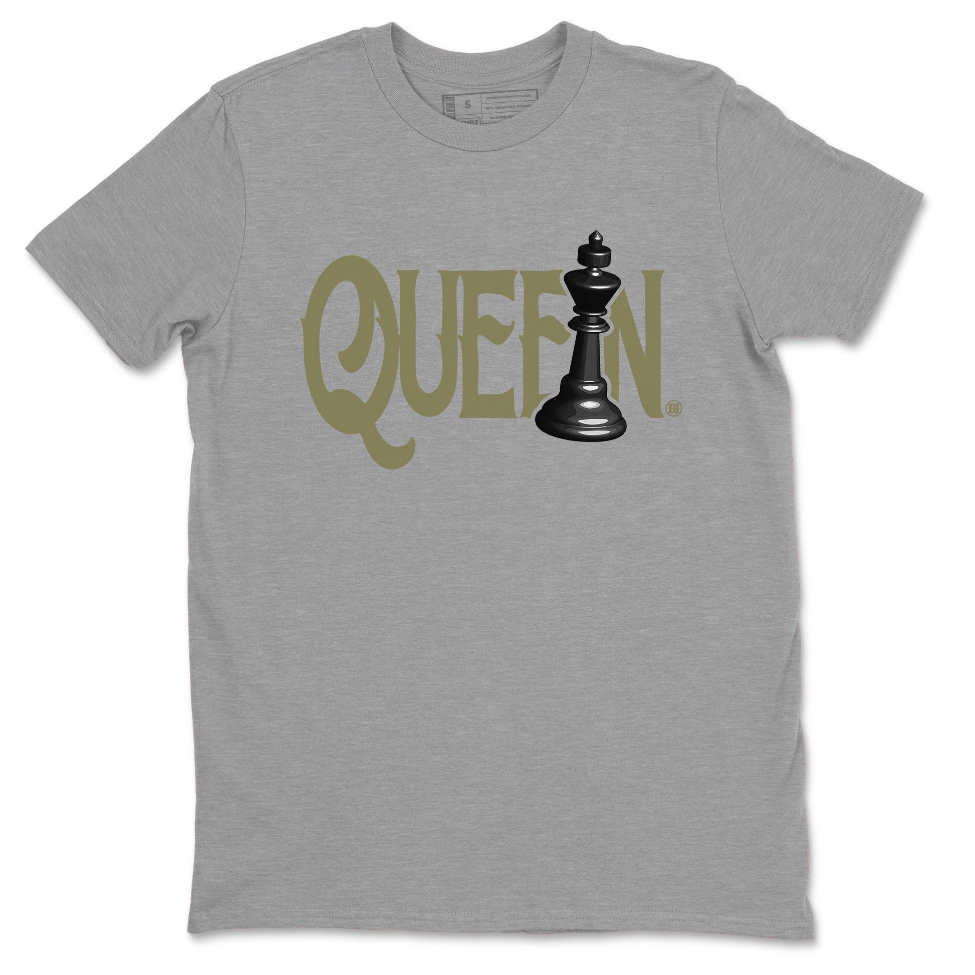Air Jordan 4 Medium Olive shirt to match jordans Chess Queen sneaker tees 4s Medium Olive SNRT Sneaker Tees Unisex Streetwear Clothing Heather Grey 2 T-Shirt